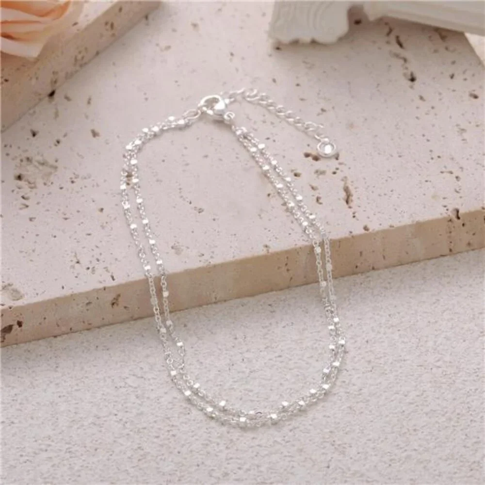 Anklet for Women 14K Real Gold Silver Plated Ankle Bracelets Trendy